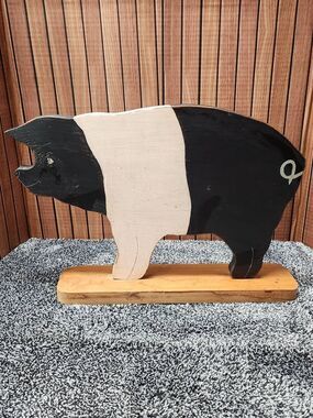 Wooden Pig Decor #A77